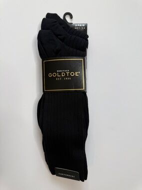 NWT Heritage GOLD TOE Canterbury Crew Men’s Moisture Control Socks Size 6-12.5
